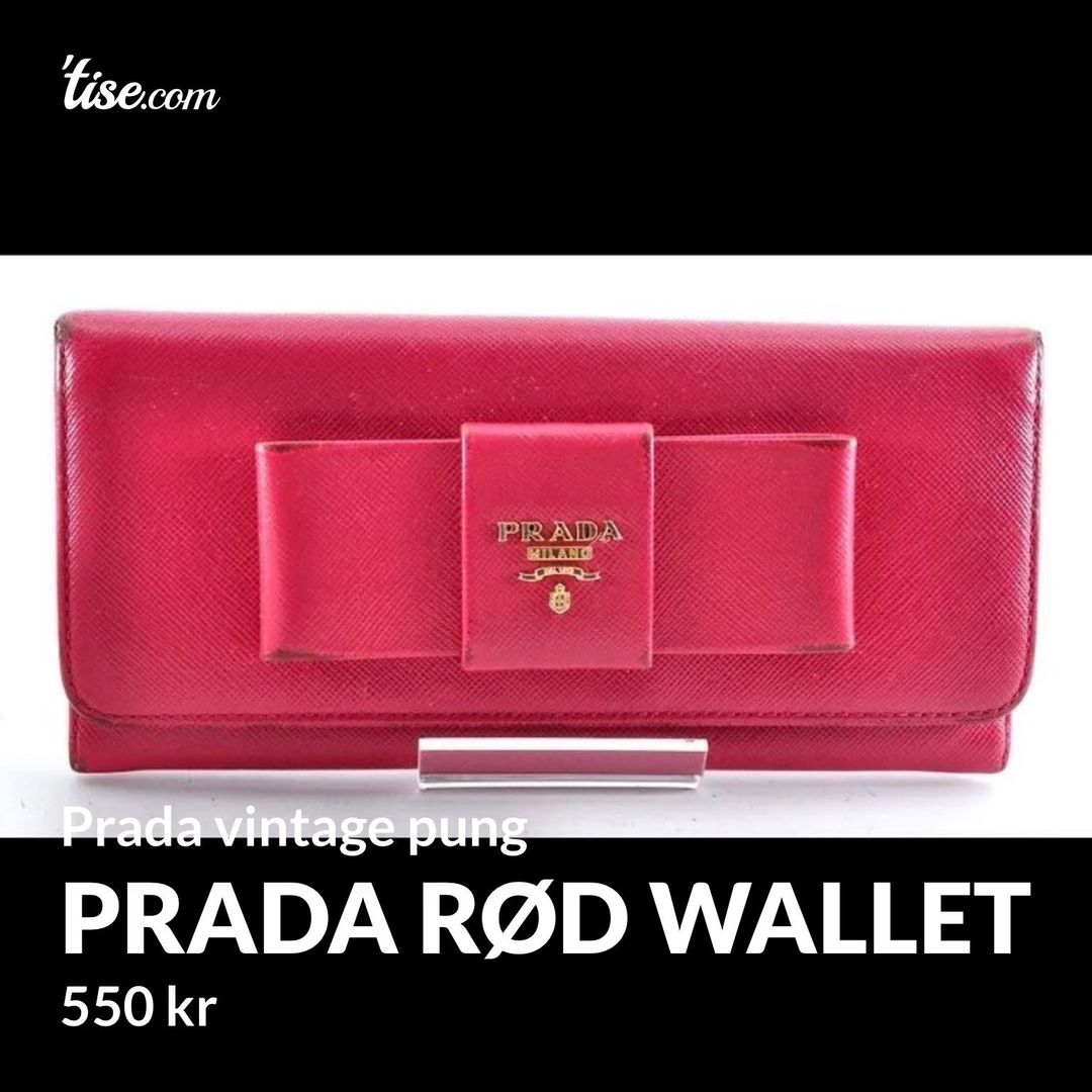 Prada rød wallet