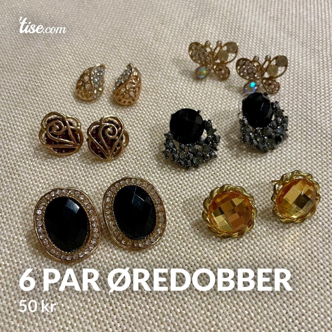 6 par øredobber