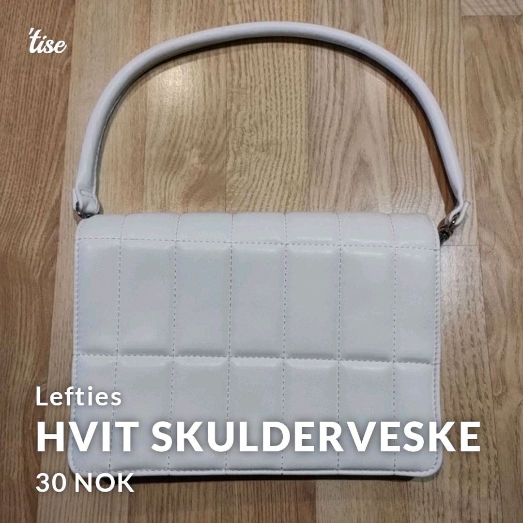 Hvit Skulderveske