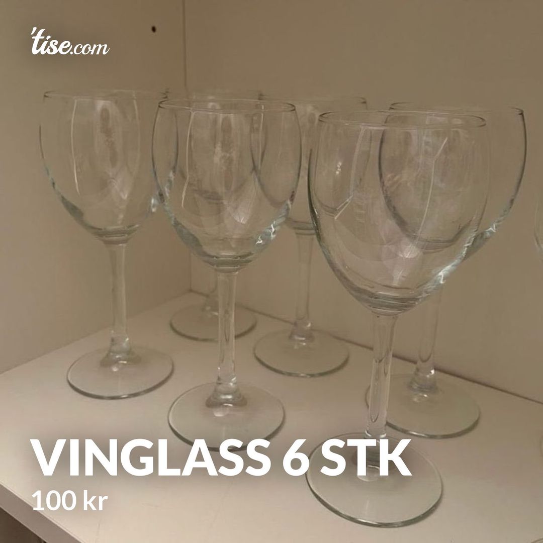 Vinglass 6 stk