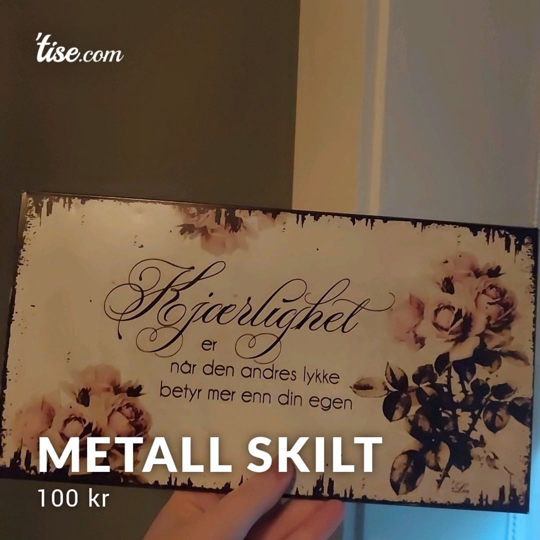 Metall skilt