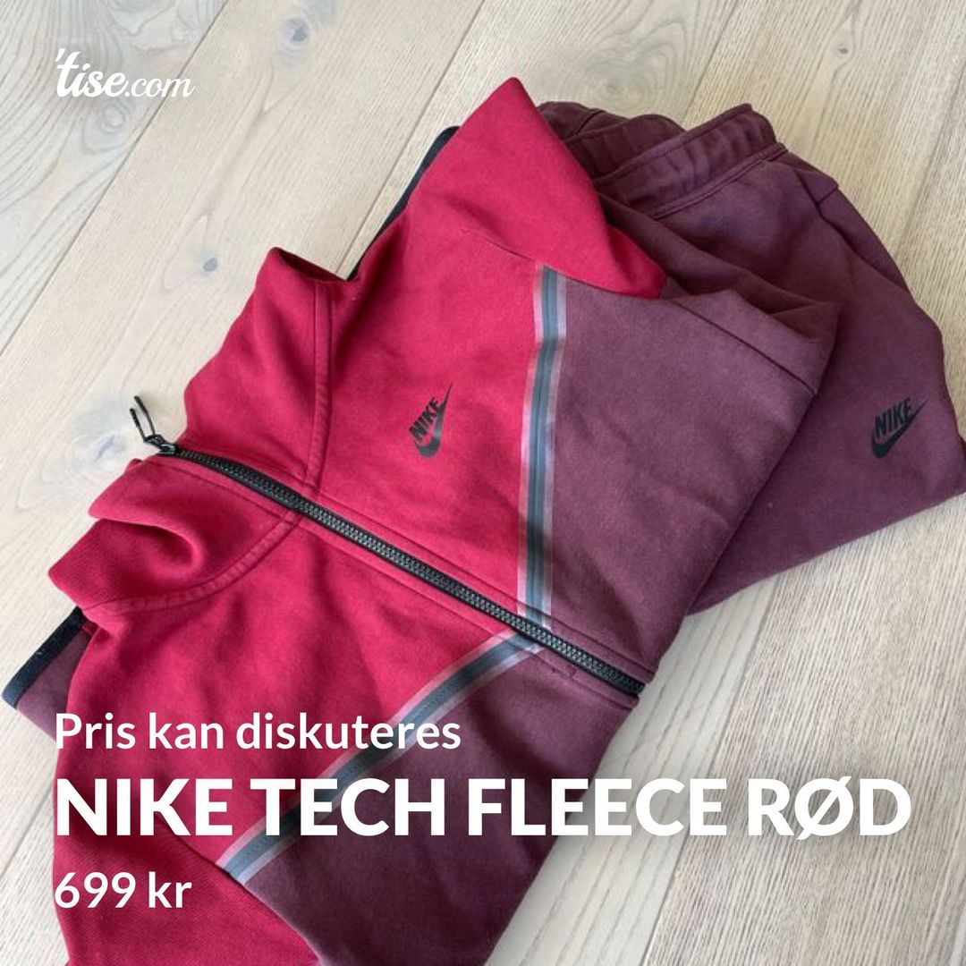 Nike tech fleece rød