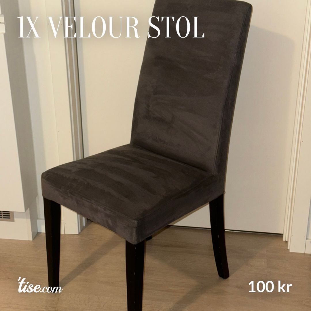 1x Velour Stol