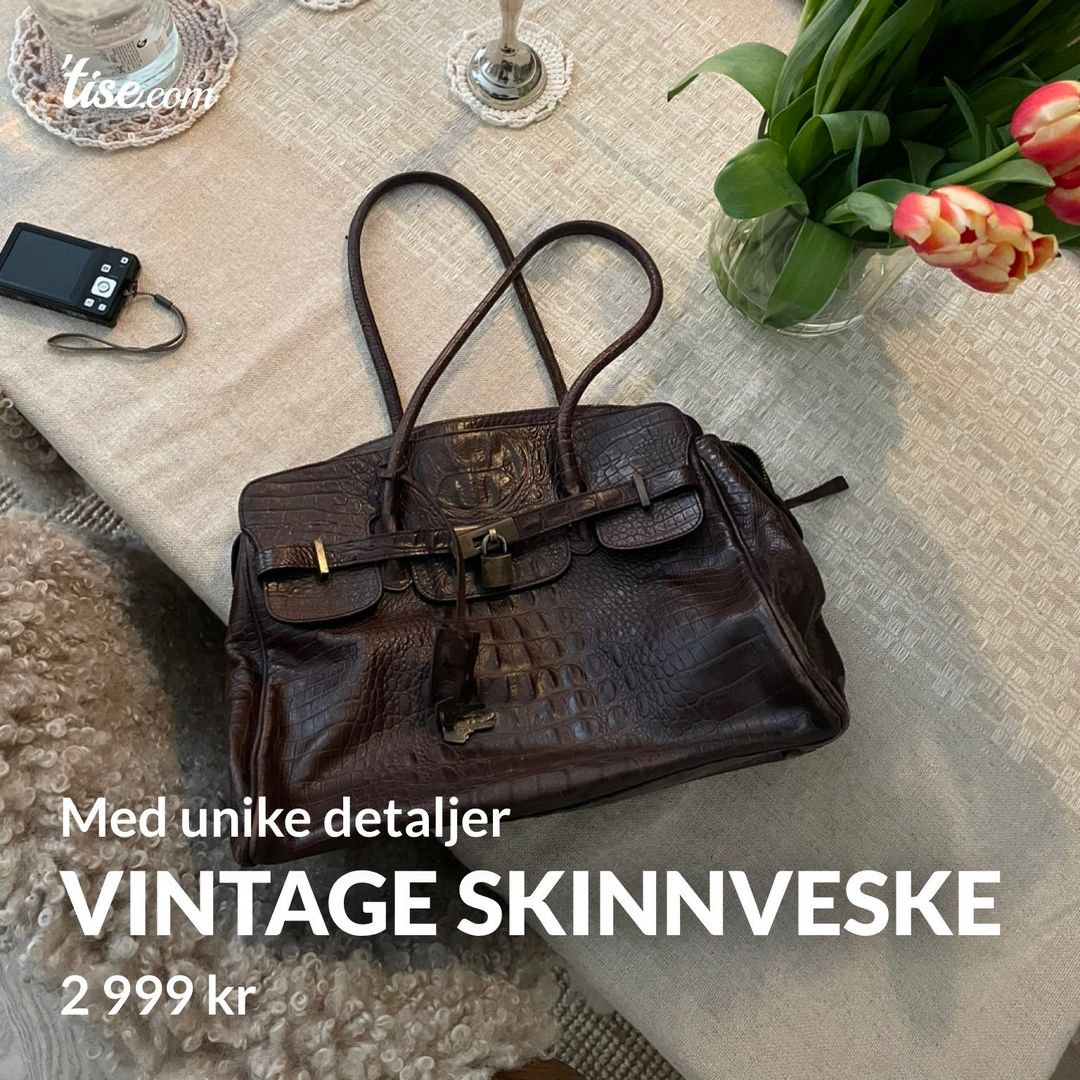 Vintage skinnveske