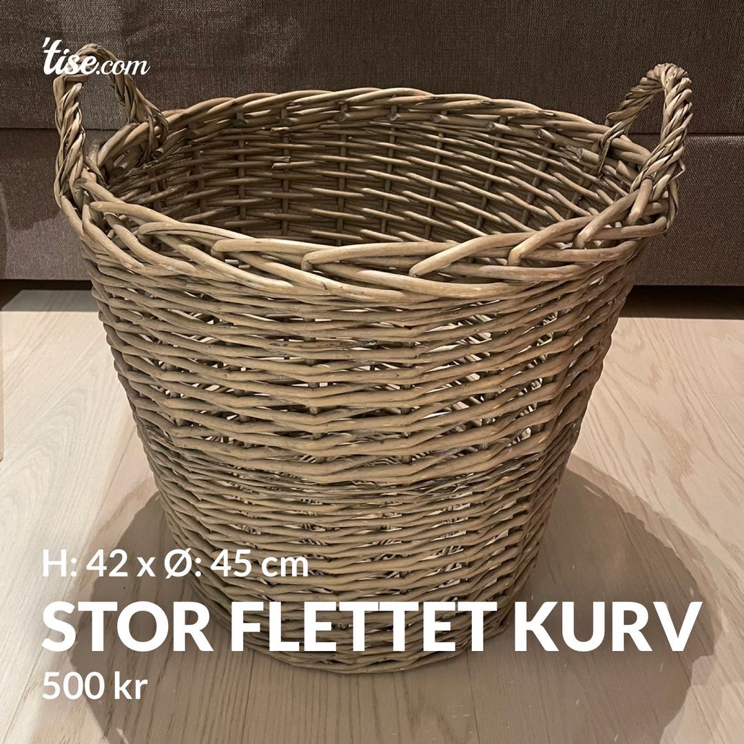 Stor flettet kurv