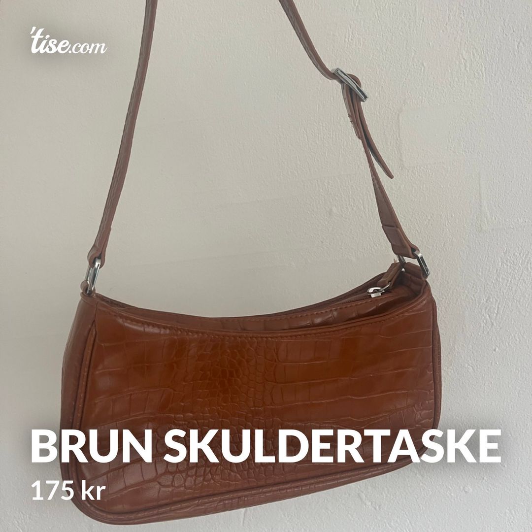 Brun skuldertaske