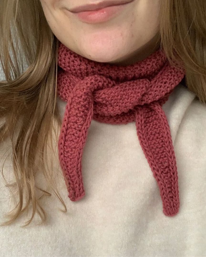 lyserødt scarf