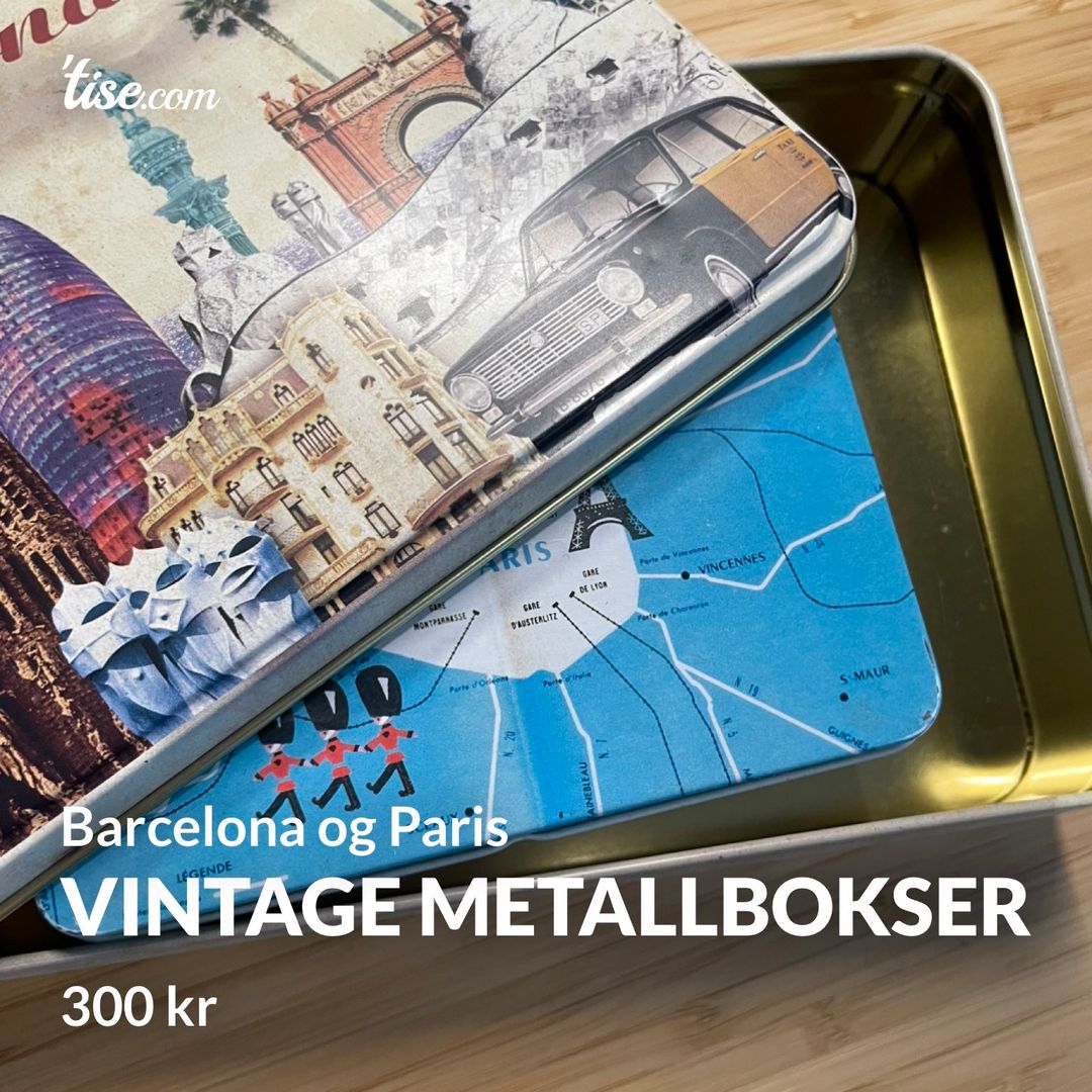 Vintage metallbokser