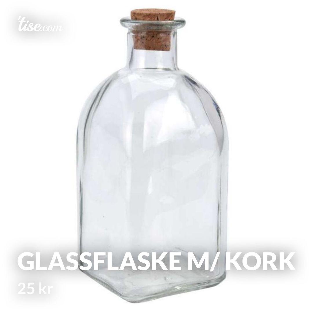 Glassflaske m/ kork