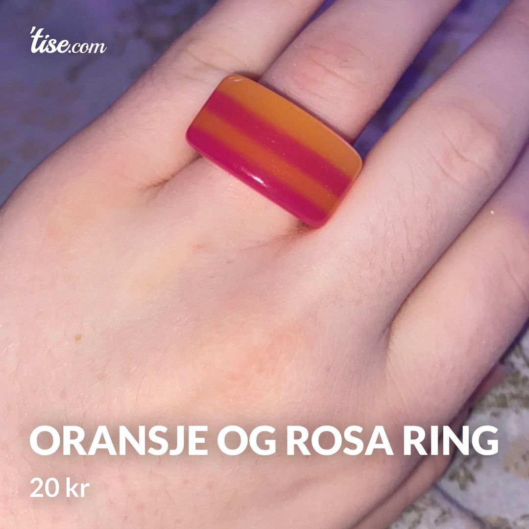 Oransje og rosa ring