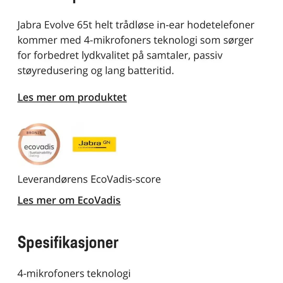 Jabra Evolve 65t