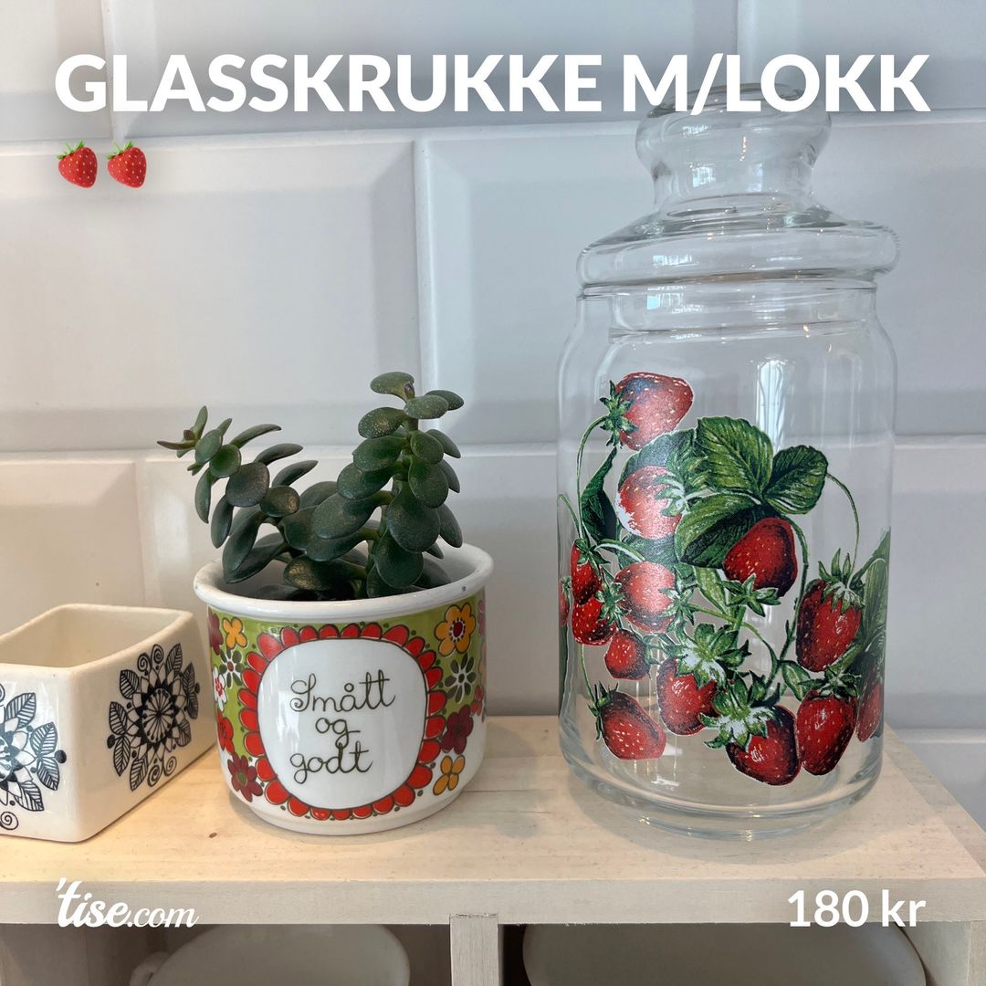 Glasskrukke m/lokk