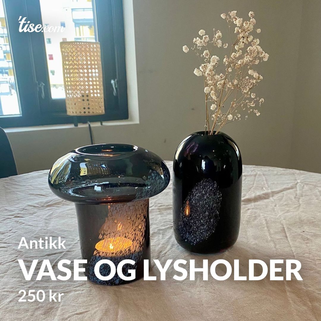 Vase og lysholder