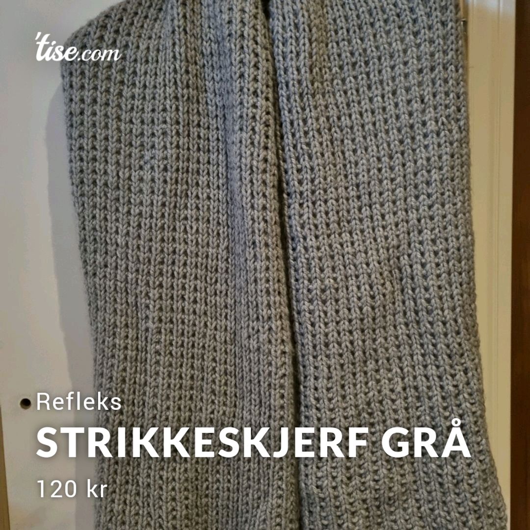 Strikkeskjerf Grå