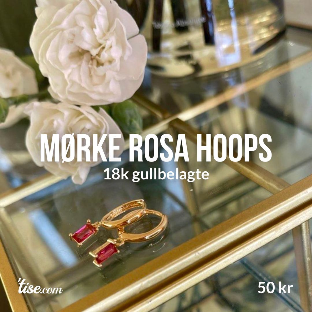 Mørke rosa hoops