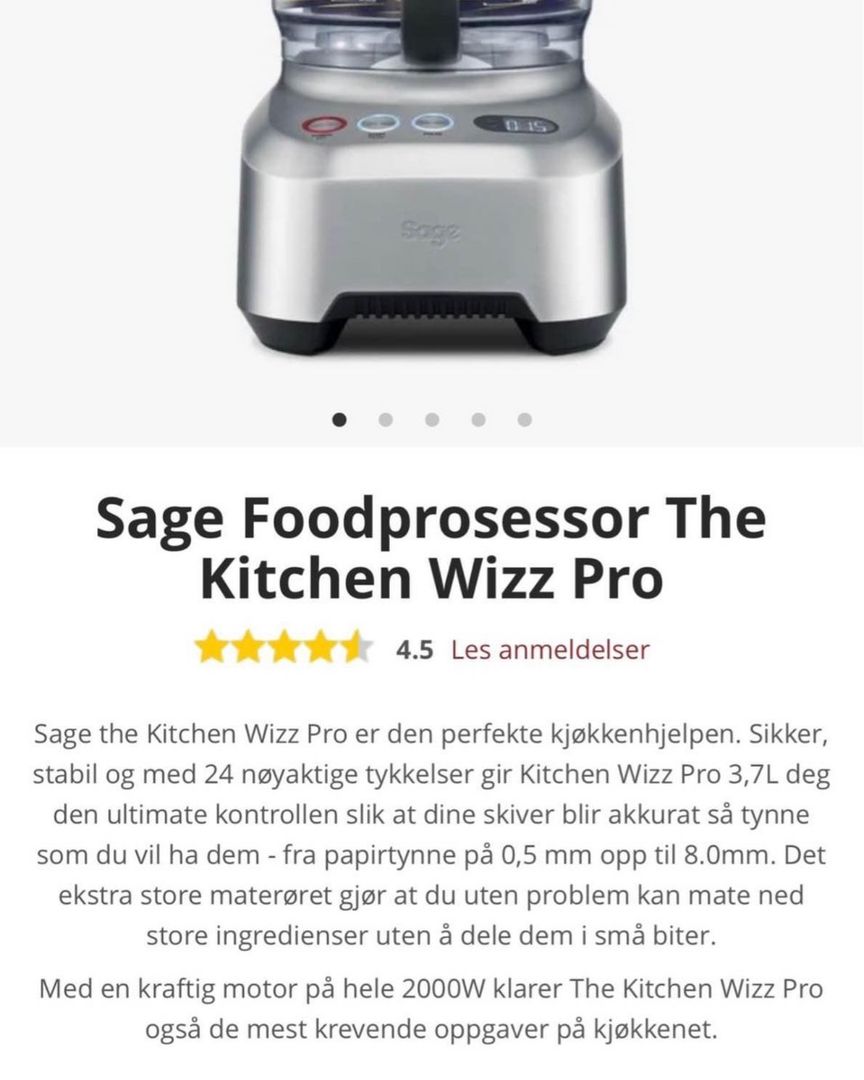 SAGE FOODPROSESSOR