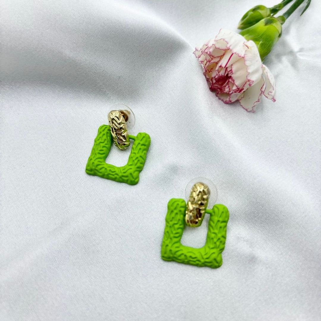 Green earrings