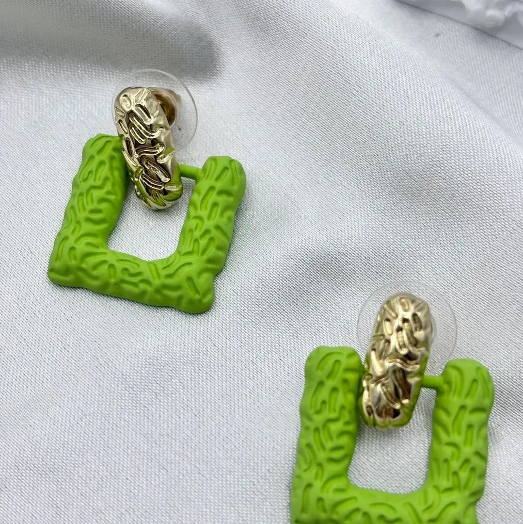 Green earrings