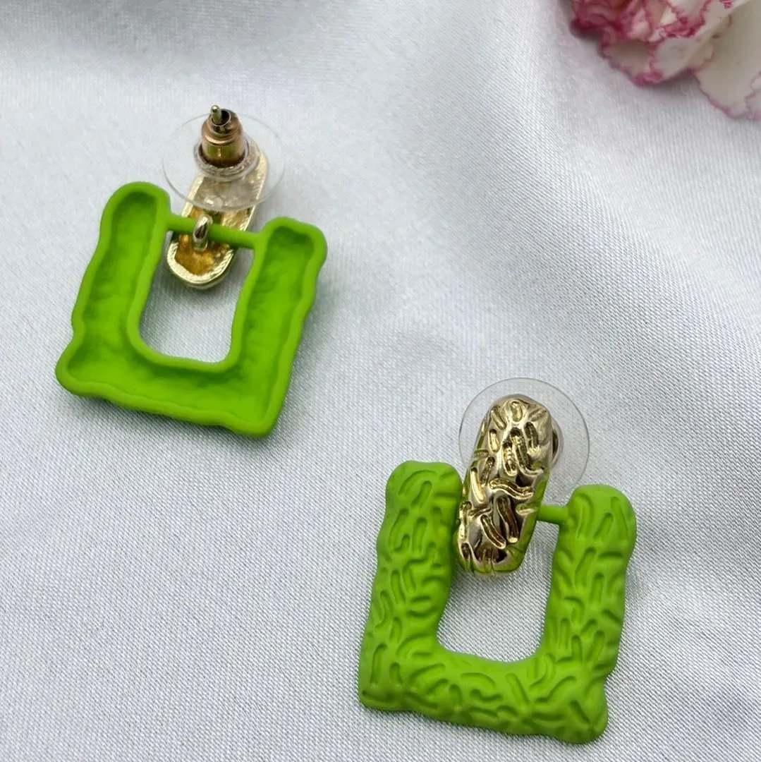 Green earrings