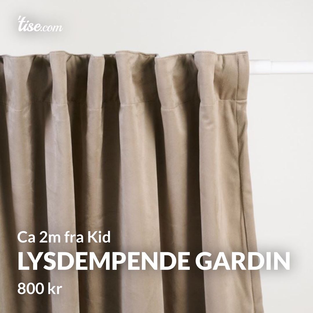 Lysdempende gardin