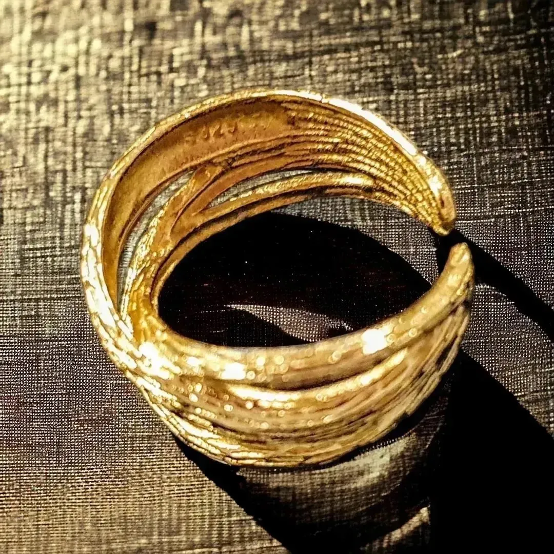 925 Gullbelagt Ring