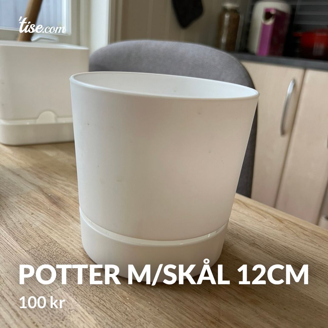 Potter m/skål 12cm