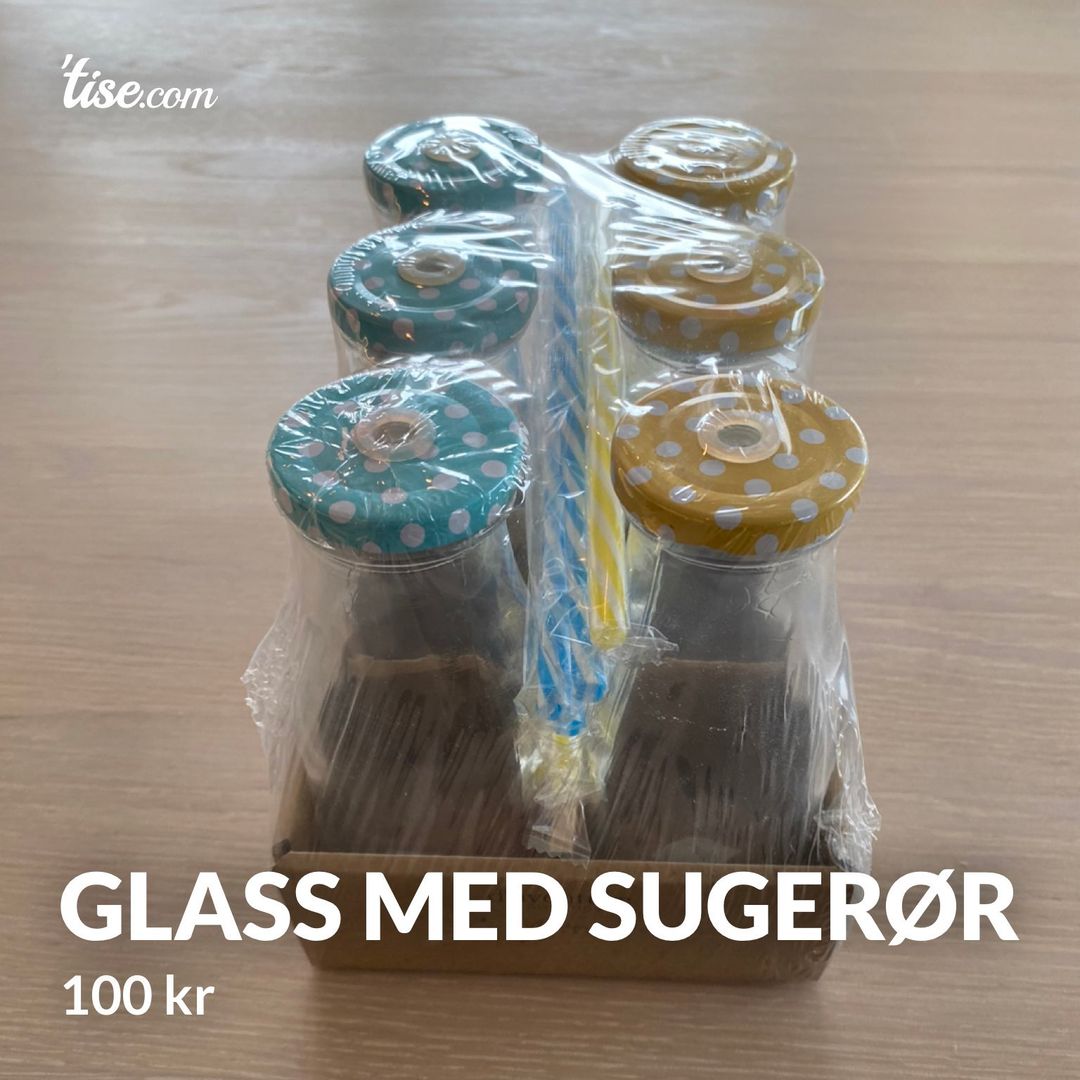 Glass med sugerør