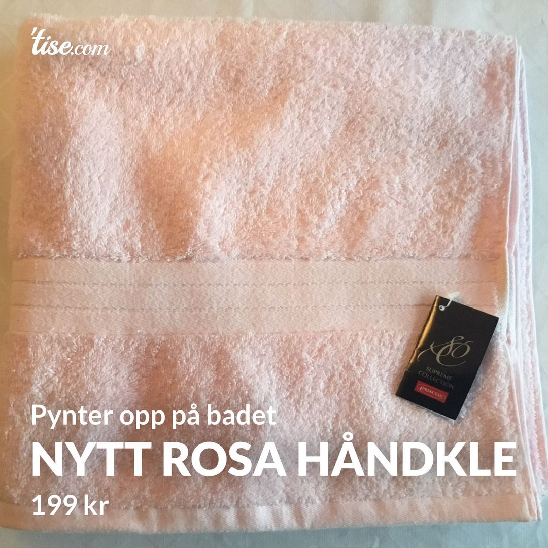 Nytt rosa håndkle