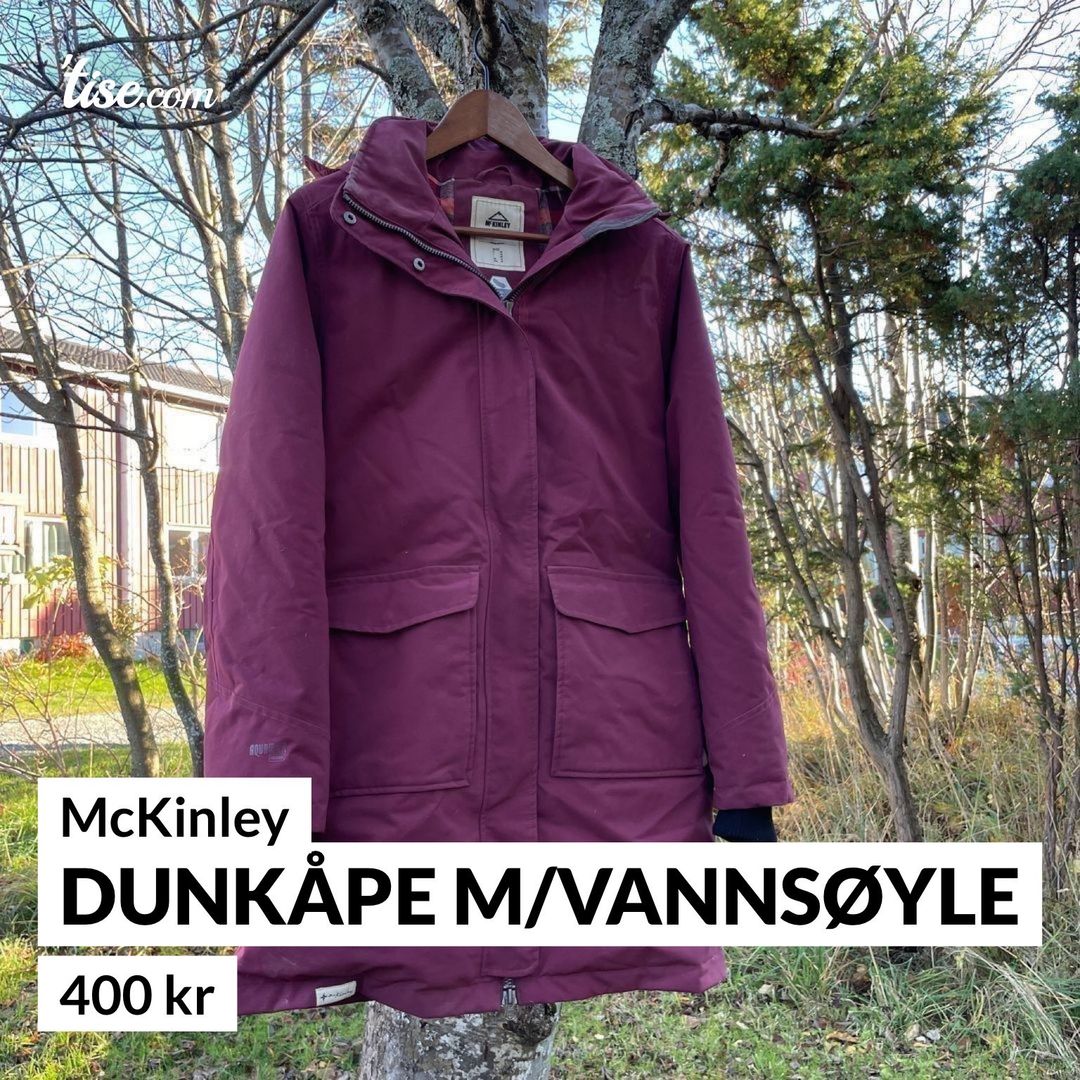 Dunkåpe m/vannsøyle