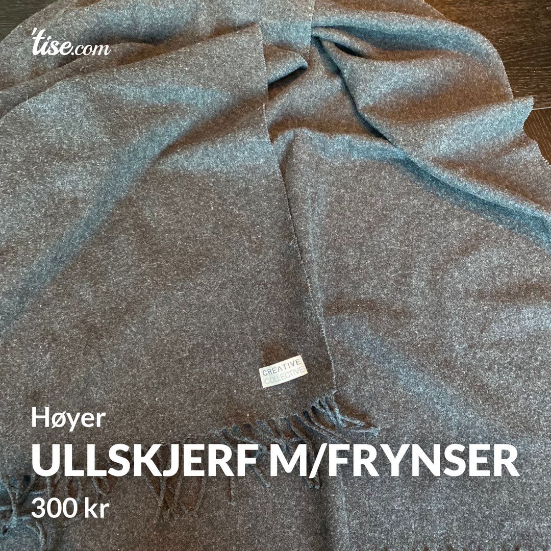 Ullskjerf m/frynser