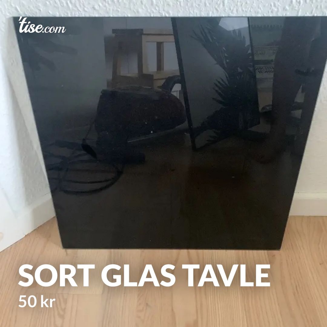 Sort glas tavle