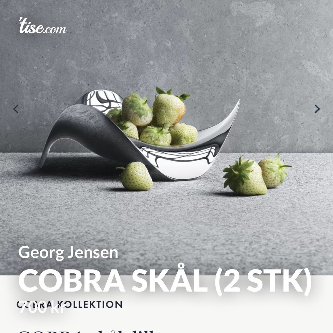 Cobra skål (2 stk)