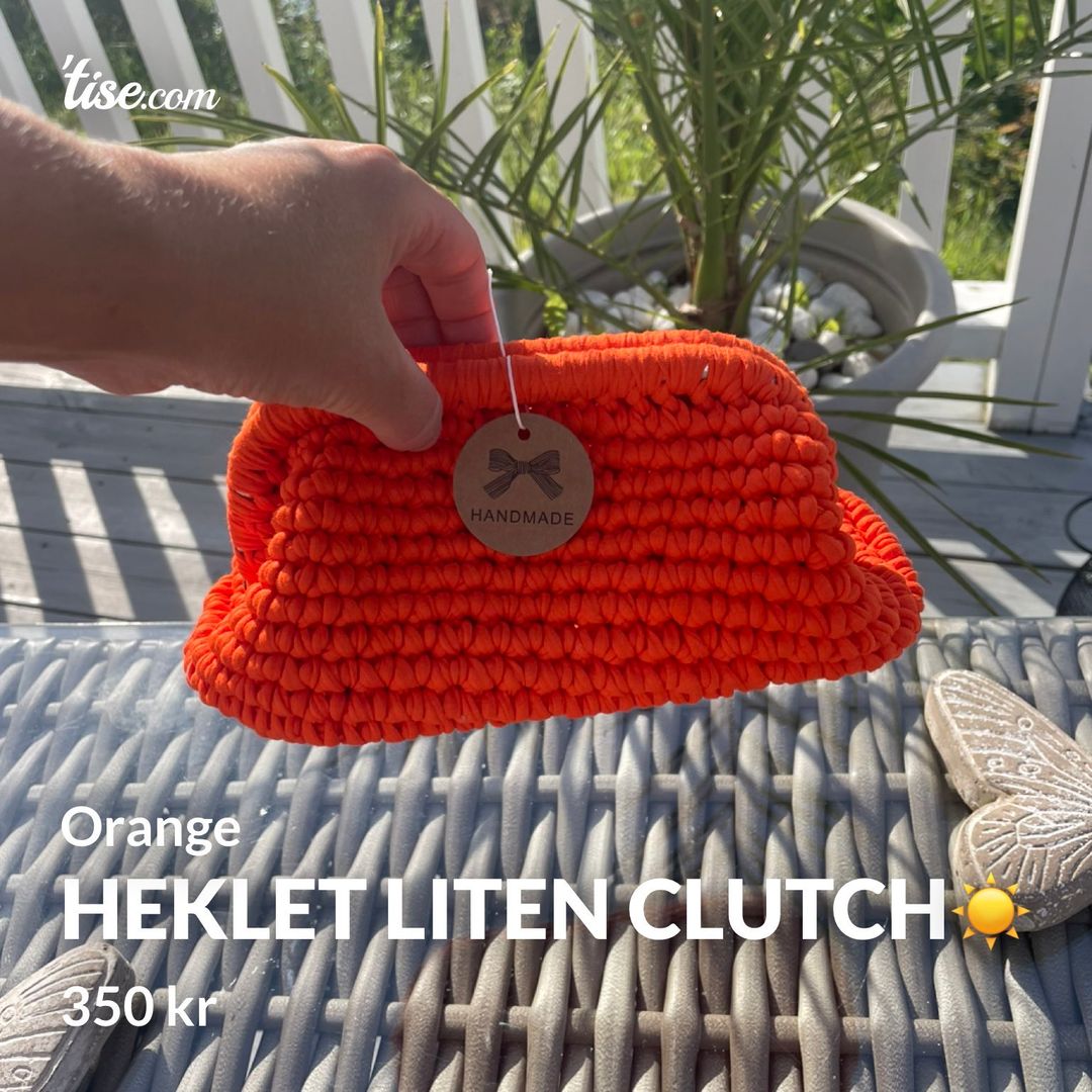 Heklet liten clutch☀️