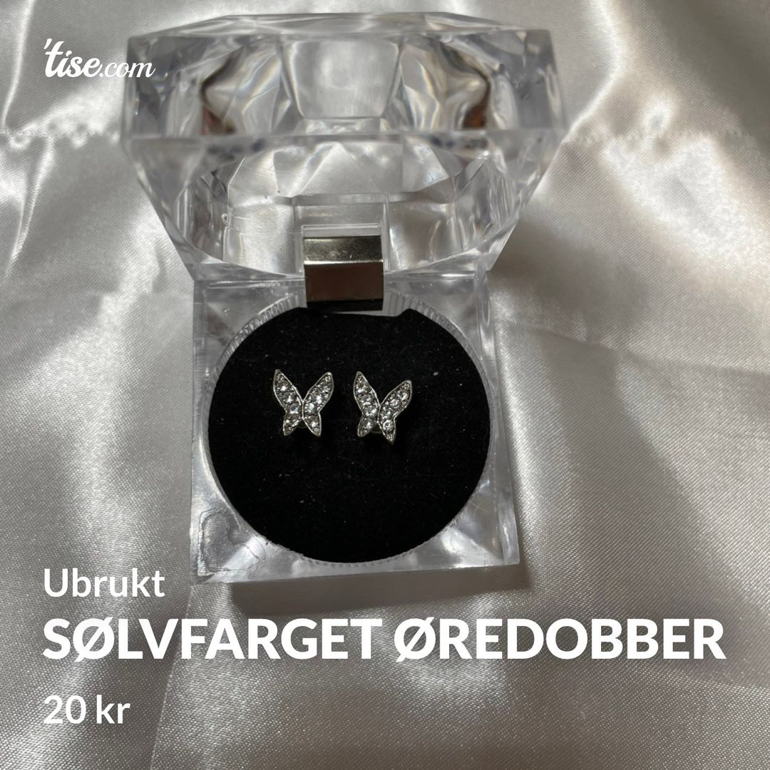 SØLVFARGET ØREDOBBER