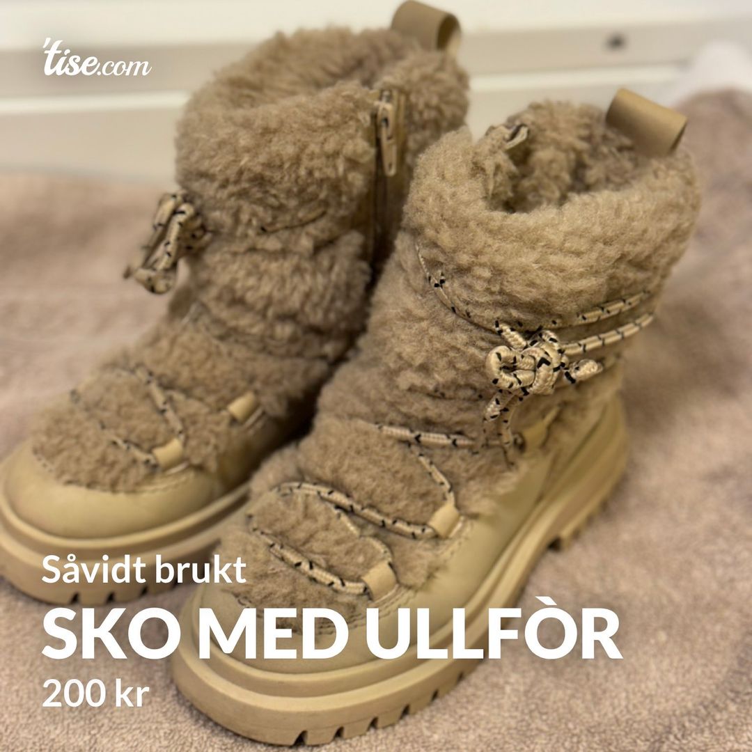 Sko med ullfòr