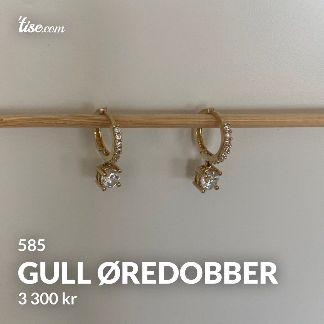 Gull øredobber