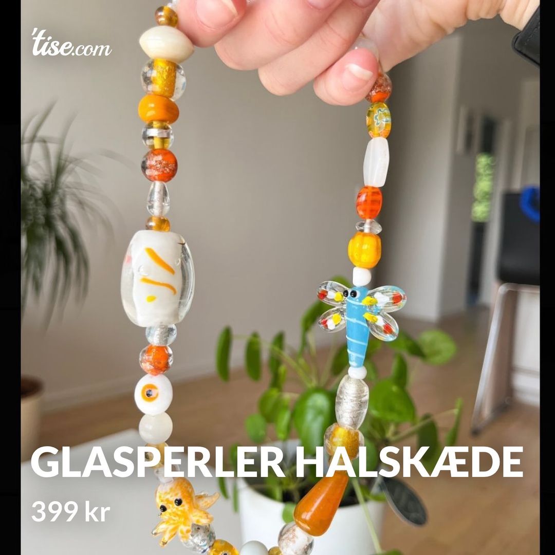 Glasperler halskæde