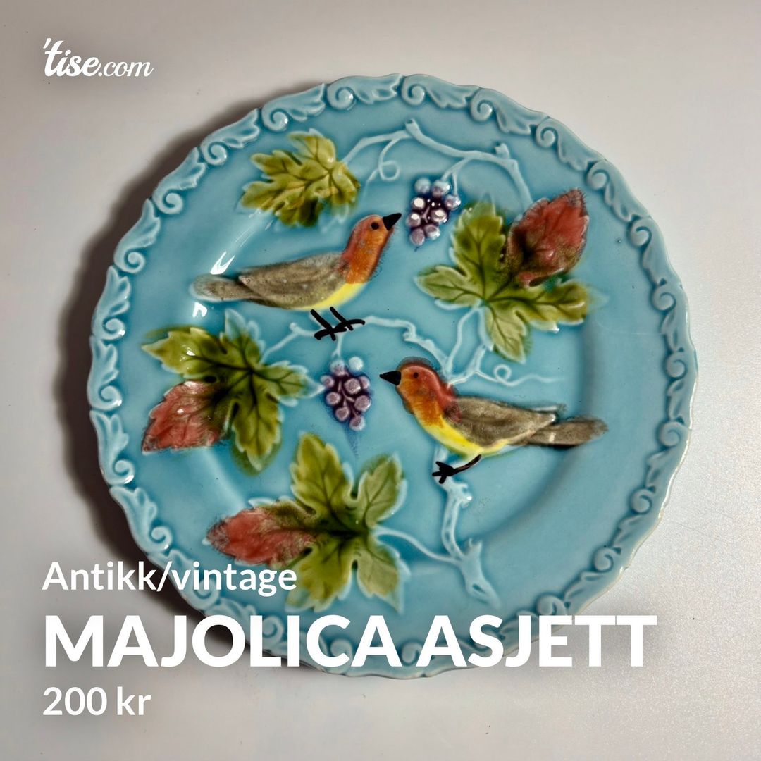 Majolica asjett