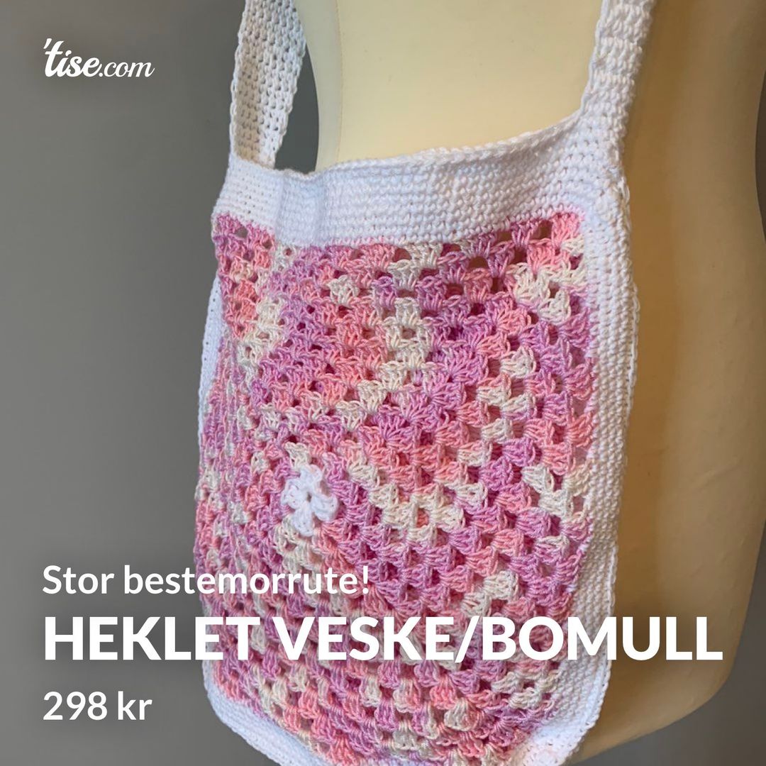 Heklet veske/bomull