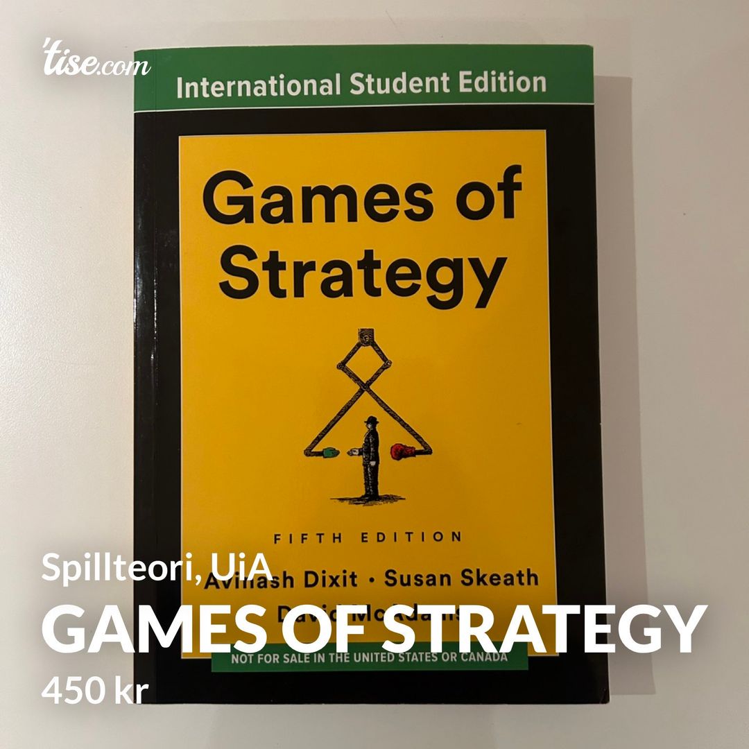 Games of Strategy