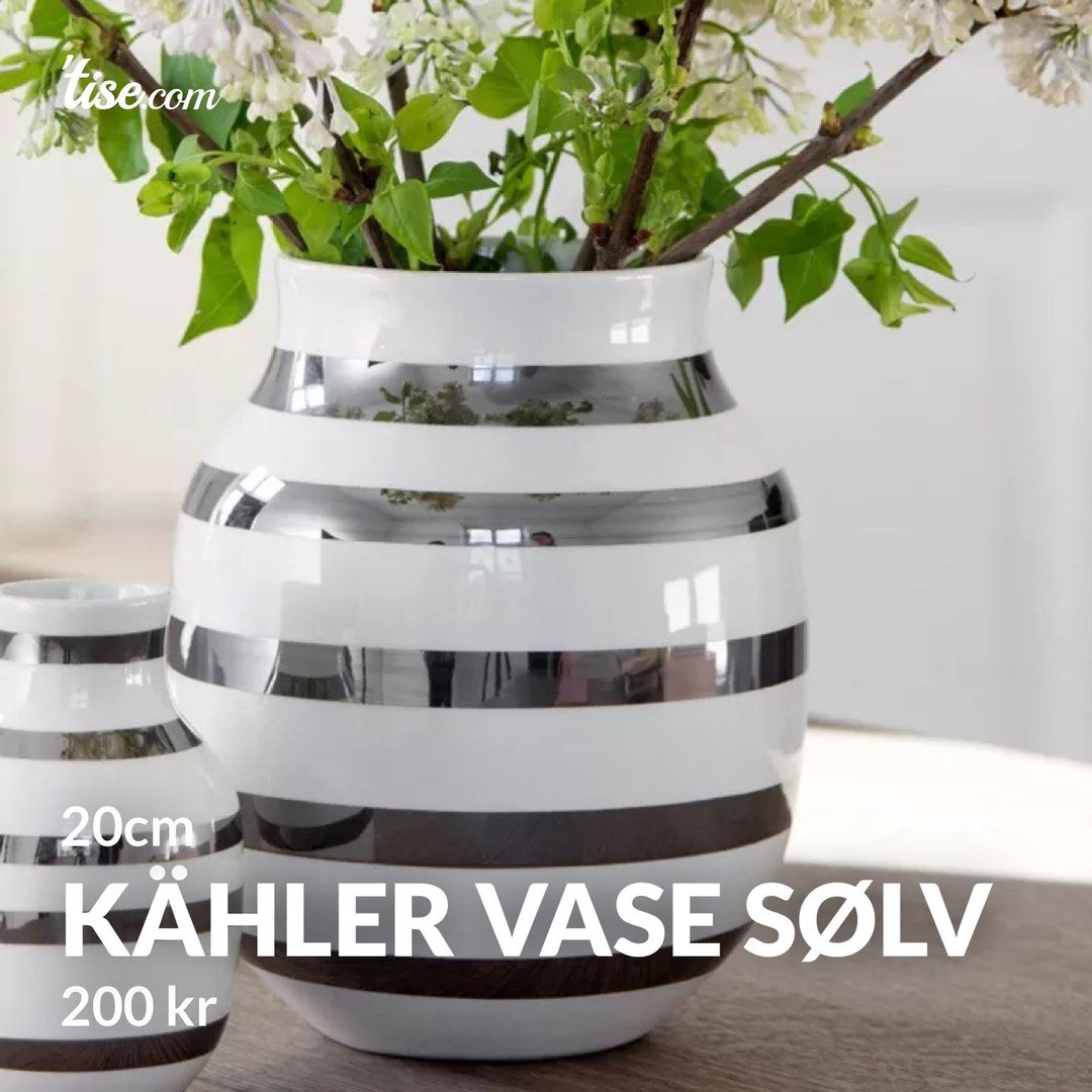 Kähler vase sølv