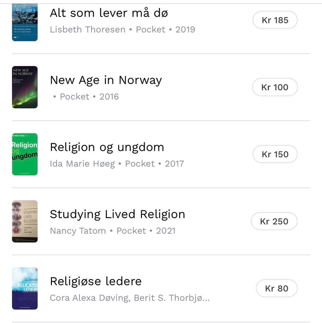 Religion pensumbøker