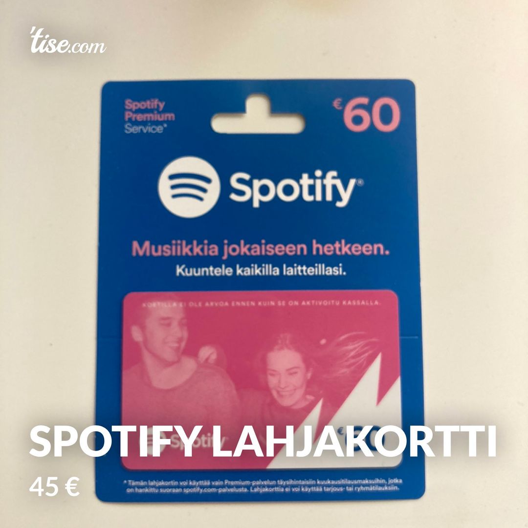 Spotify lahjakortti