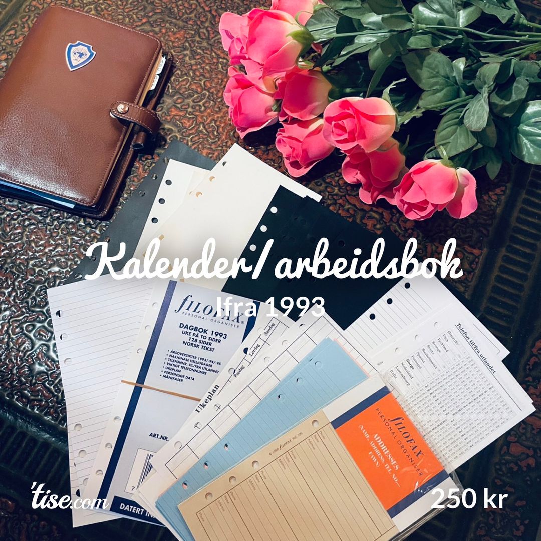 Kalender/arbeidsbok