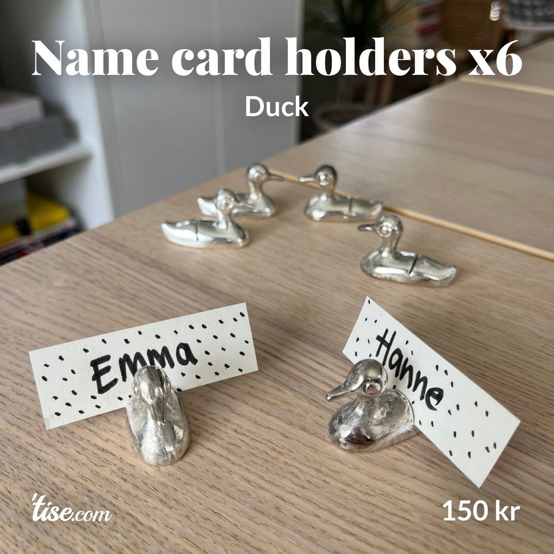 Name card holders x6