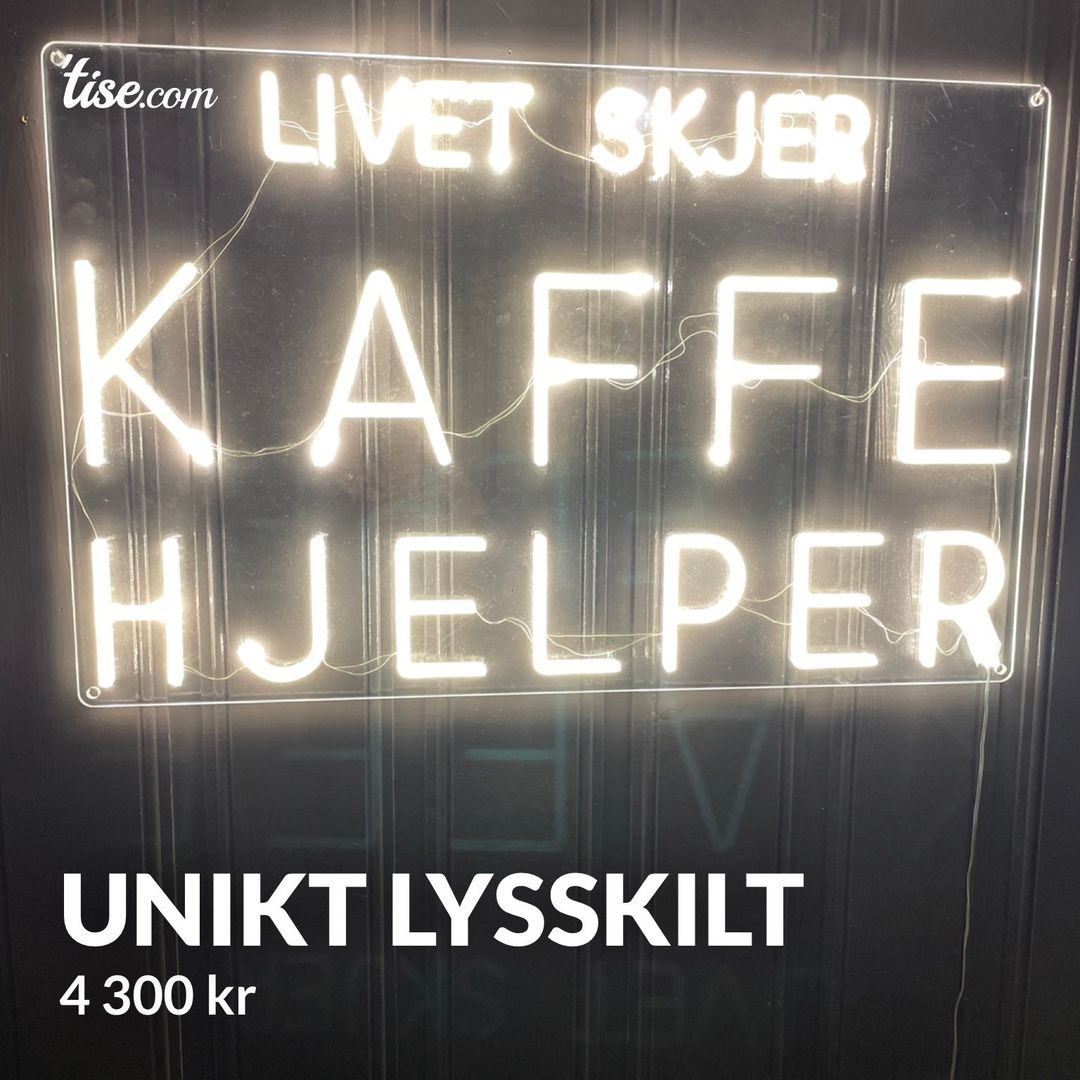 Unikt lysskilt