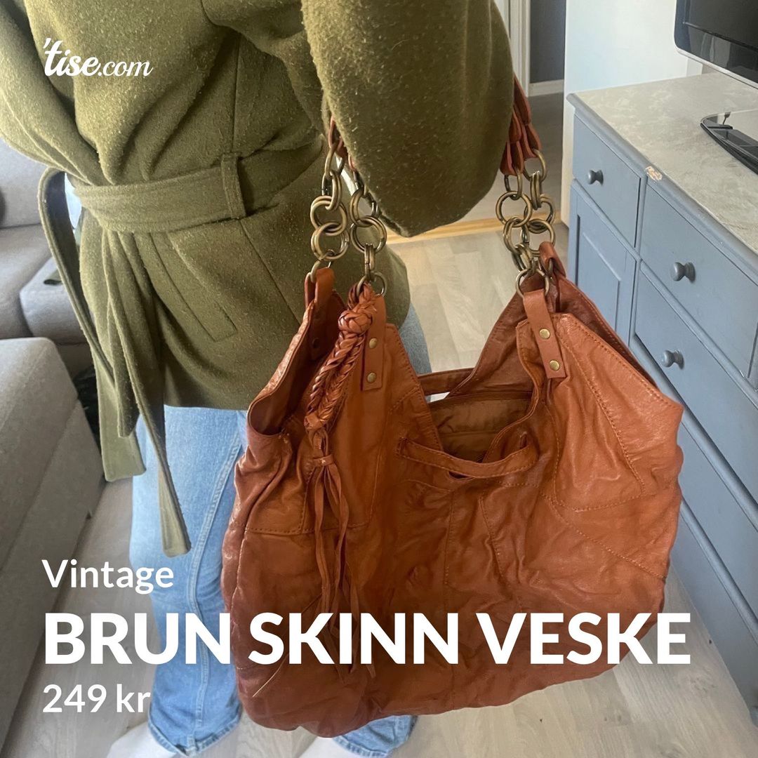 Brun skinn veske