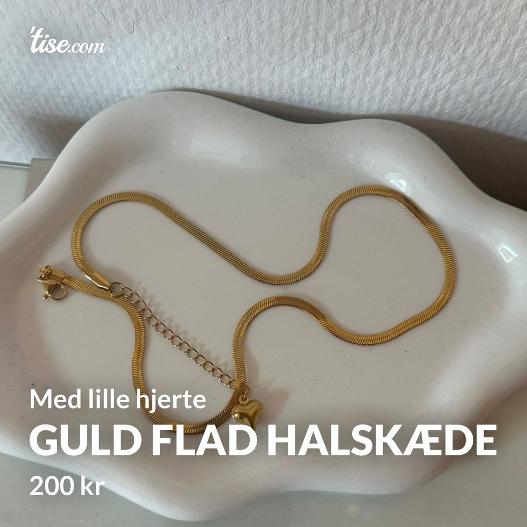 Guld flad halskæde