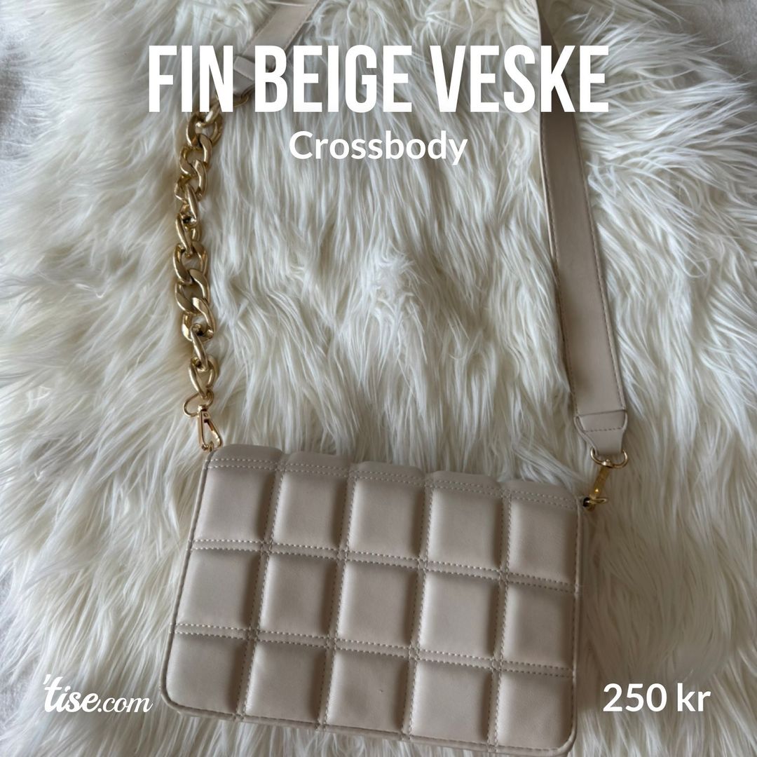 Fin beige veske