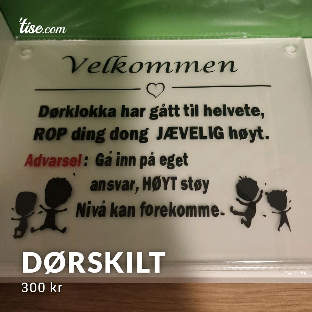 Dørskilt